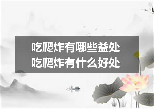 吃爬炸有哪些益处 吃爬炸有什么好处