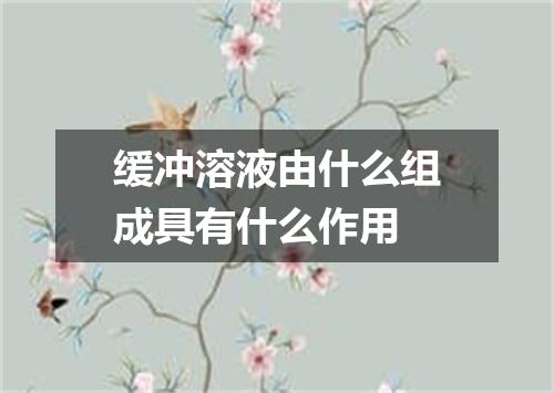 缓冲溶液由什么组成具有什么作用