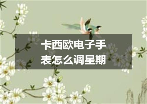 卡西欧电子手表怎么调星期