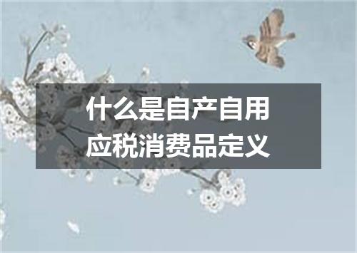 什么是自产自用应税消费品定义
