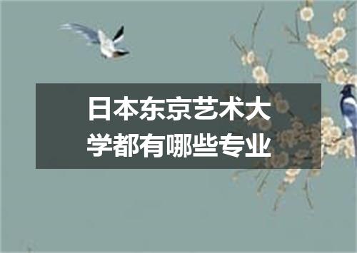 日本东京艺术大学都有哪些专业
