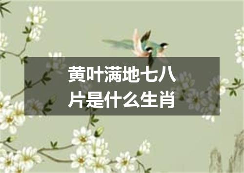 黄叶满地七八片是什么生肖