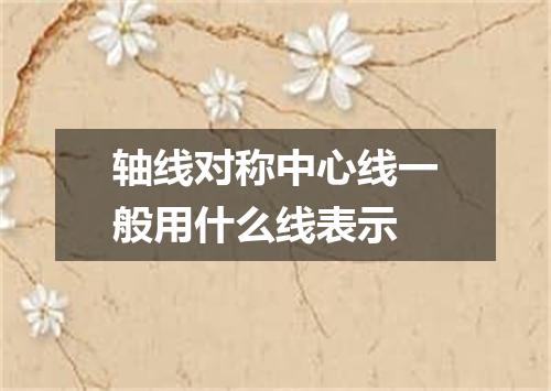 轴线对称中心线一般用什么线表示
