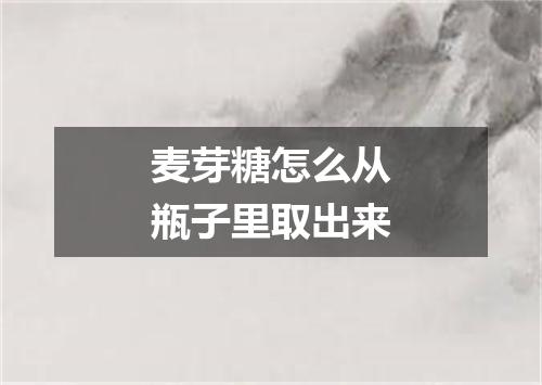 麦芽糖怎么从瓶子里取出来