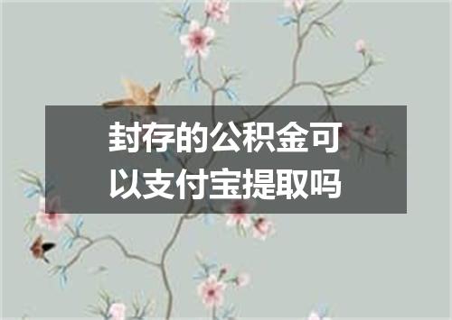 封存的公积金可以支付宝提取吗