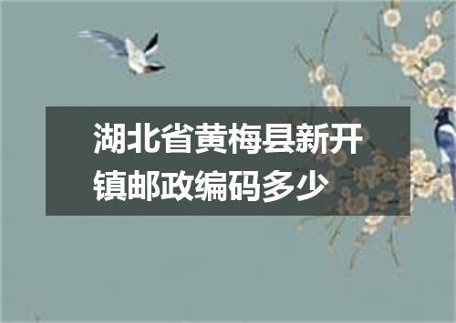 湖北省黄梅县新开镇邮政编码多少