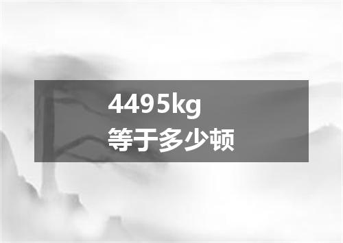 4495kg等于多少顿