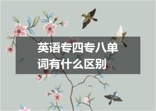 英语专四专八单词有什么区别