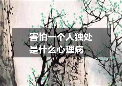 害怕一个人独处是什么心理病