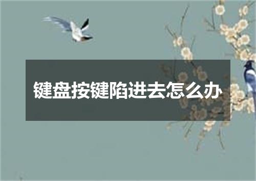 键盘按键陷进去怎么办