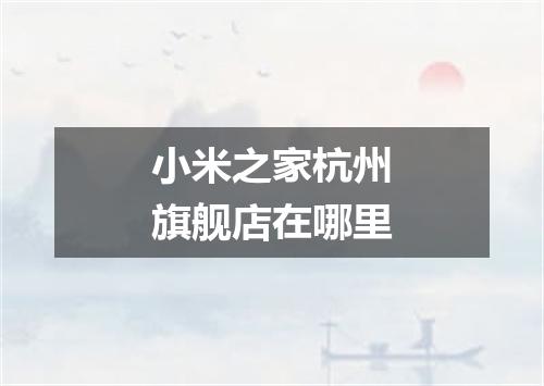 小米之家杭州旗舰店在哪里