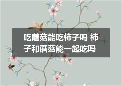 吃蘑菇能吃柿子吗 柿子和蘑菇能一起吃吗