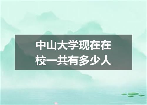 中山大学现在在校一共有多少人