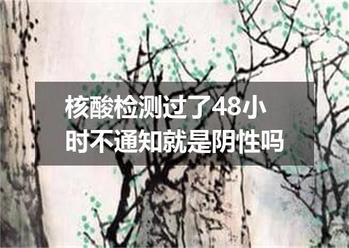 核酸检测过了48小时不通知就是阴性吗