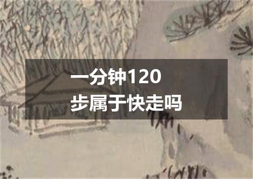一分钟120步属于快走吗