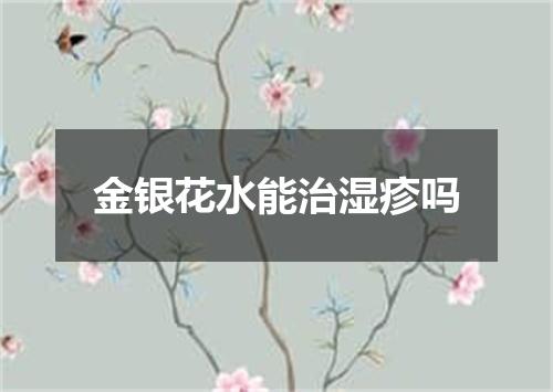 金银花水能治湿疹吗