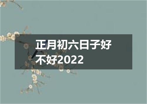 正月初六日子好不好2022