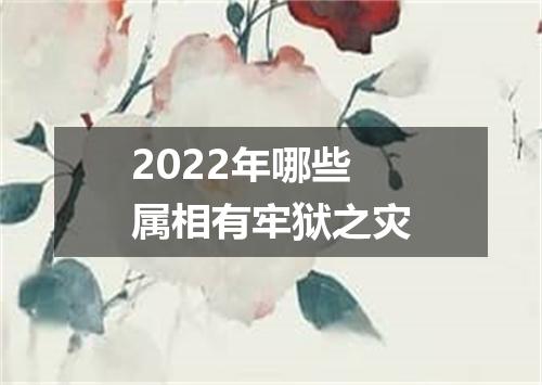 2022年哪些属相有牢狱之灾
