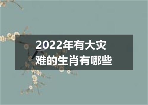 2022年有大灾难的生肖有哪些