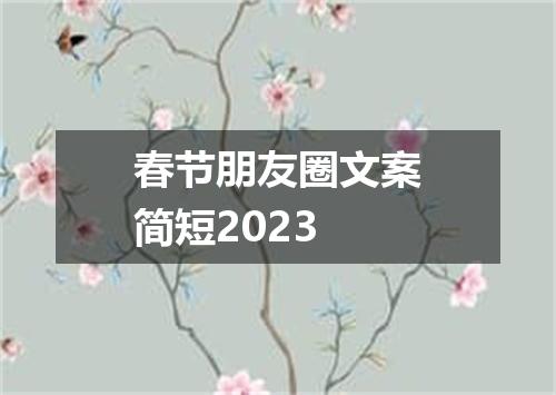 春节朋友圈文案简短2023