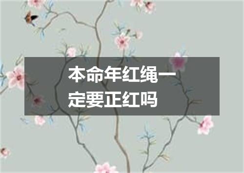 本命年红绳一定要正红吗
