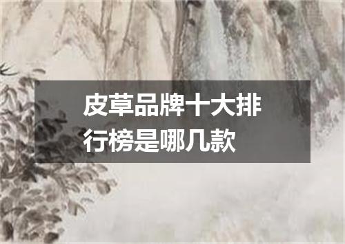 皮草品牌十大排行榜是哪几款