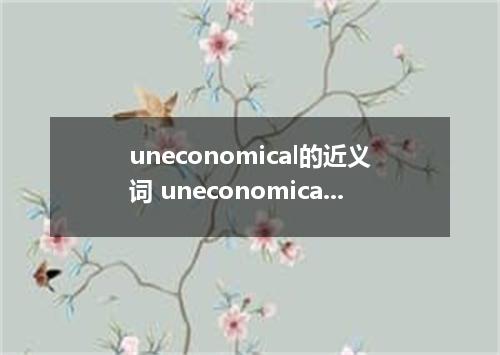 uneconomical的近义词 uneconomical的近义词是什么