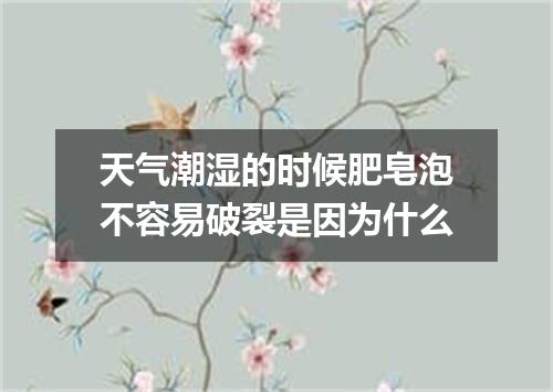 天气潮湿的时候肥皂泡不容易破裂是因为什么