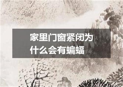 家里门窗紧闭为什么会有蝙蝠