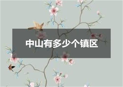 中山有多少个镇区