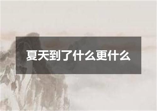 夏天到了什么更什么