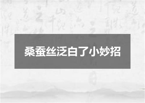 桑蚕丝泛白了小妙招