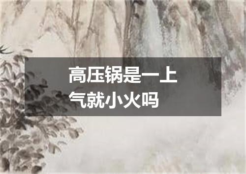 高压锅是一上气就小火吗