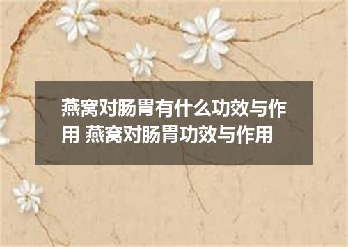 燕窝对肠胃有什么功效与作用 燕窝对肠胃功效与作用