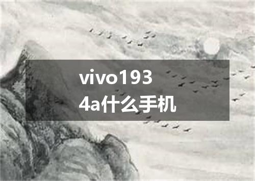 vivo1934a什么手机