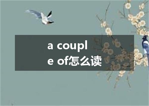 a couple of怎么读