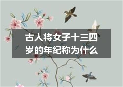 古人将女子十三四岁的年纪称为什么