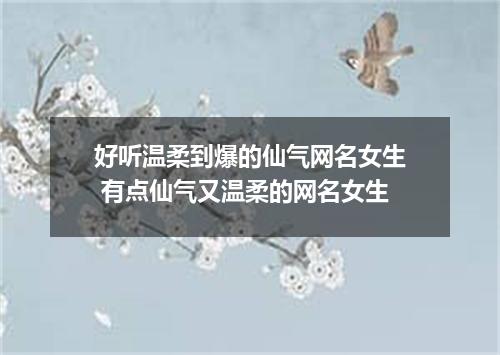 好听温柔到爆的仙气网名女生 有点仙气又温柔的网名女生