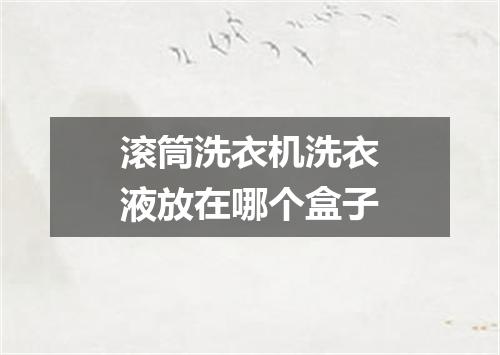 滚筒洗衣机洗衣液放在哪个盒子