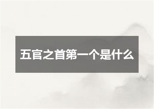 五官之首第一个是什么