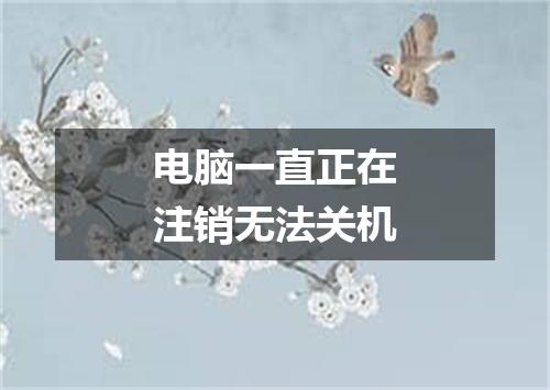 电脑一直正在注销无法关机