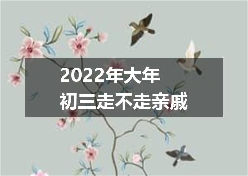 2022年大年初三走不走亲戚