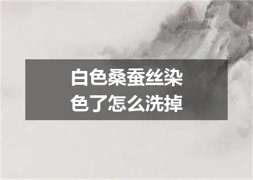 白色桑蚕丝染色了怎么洗掉