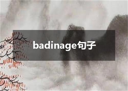 badinage句子