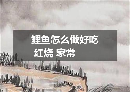 鲤鱼怎么做好吃 红烧 家常