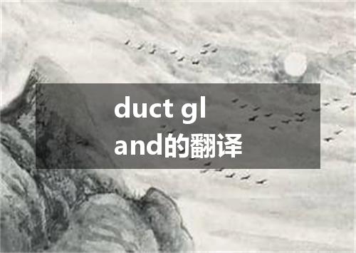 duct gland的翻译