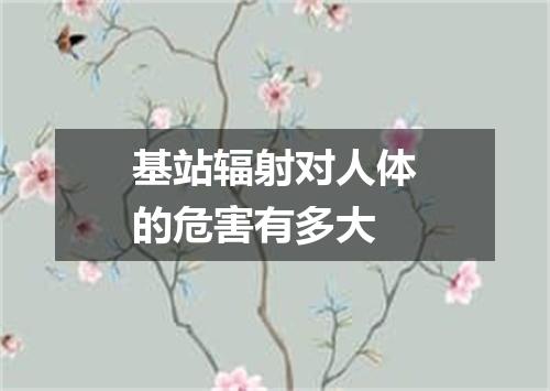 基站辐射对人体的危害有多大