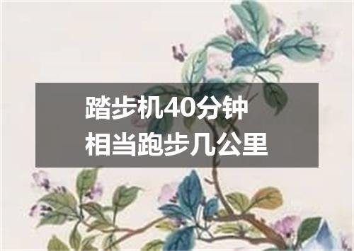 踏步机40分钟相当跑步几公里