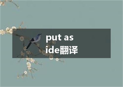 put aside翻译