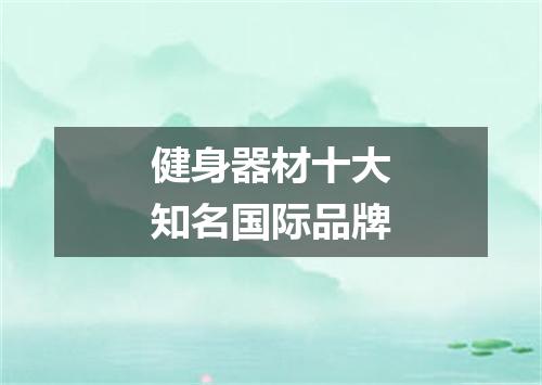 健身器材十大知名国际品牌